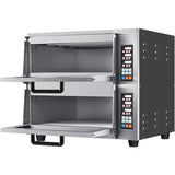 Commercial Double Pizza Oven Electric 2 Chamber 520x500mm Digital Controls 5k W |  Kngcp04