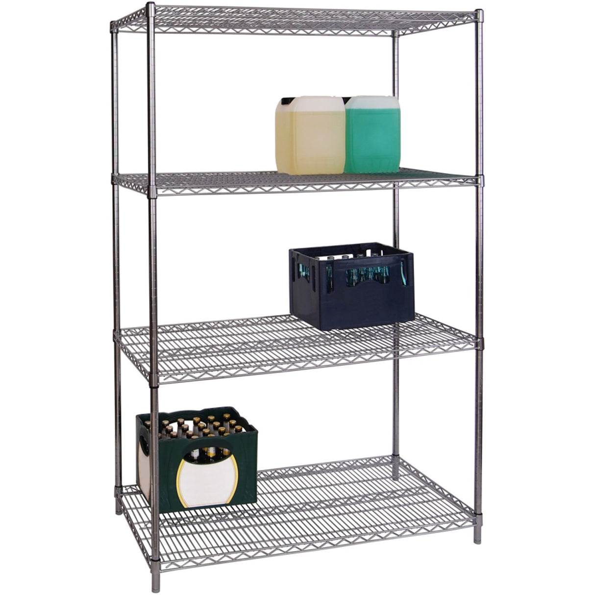 Commercial Stainless Steel Wire Shelving Unit 4 Tier 1200kg Width 1200mm Depth 600mm | Ss12060180 A4
