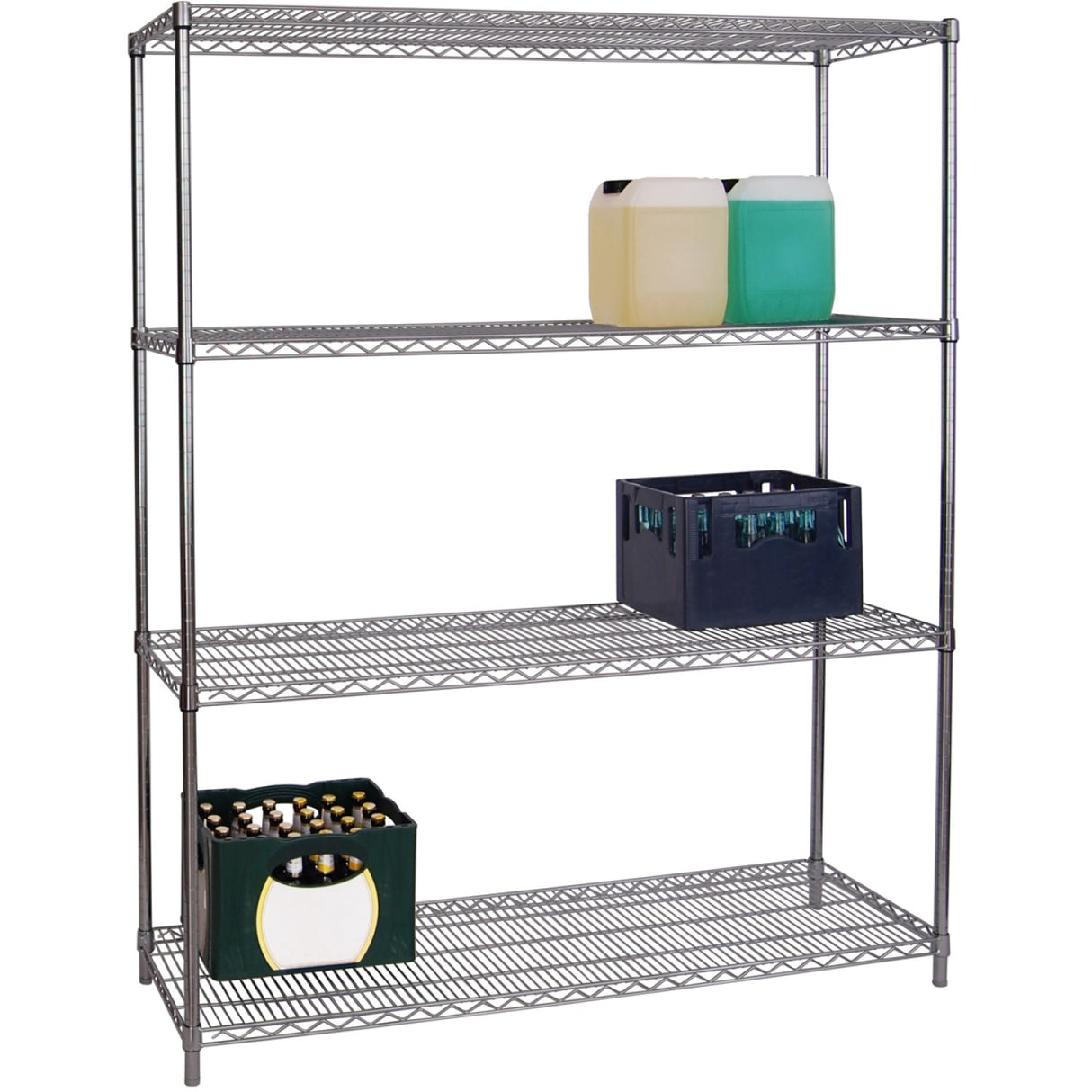 Commercial Stainless Steel Wire Shelving Unit 4 Tier 1200kg Width 1500mm Depth 450mm | Ss15045180 A4