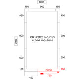 Cold Room With Cooling Unit 1200x2100x2010mm Volume 3.7m3 |  Cr1221201