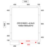 Freezer Room With Freezing Unit 1500x1800x2010mm Volume 4.1m3 | Fr1518201