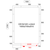 Cold Room With Cooling Unit 1500x2100x2010mm Volume 4.8m3 |  Cr1521201