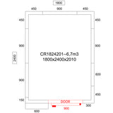 Cold Room With Cooling Unit 1800x2400x2010mm Volume 6.8m3 |  Cr1824201