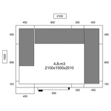 Cold Room With Cooling Unit 2100x1500x2010mm Volume 4.8m3 |  Cr2115201