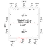 Cold Room With Cooling Unit 2400x2400x2010mm Volume 9.0m3 |  Cr2424201