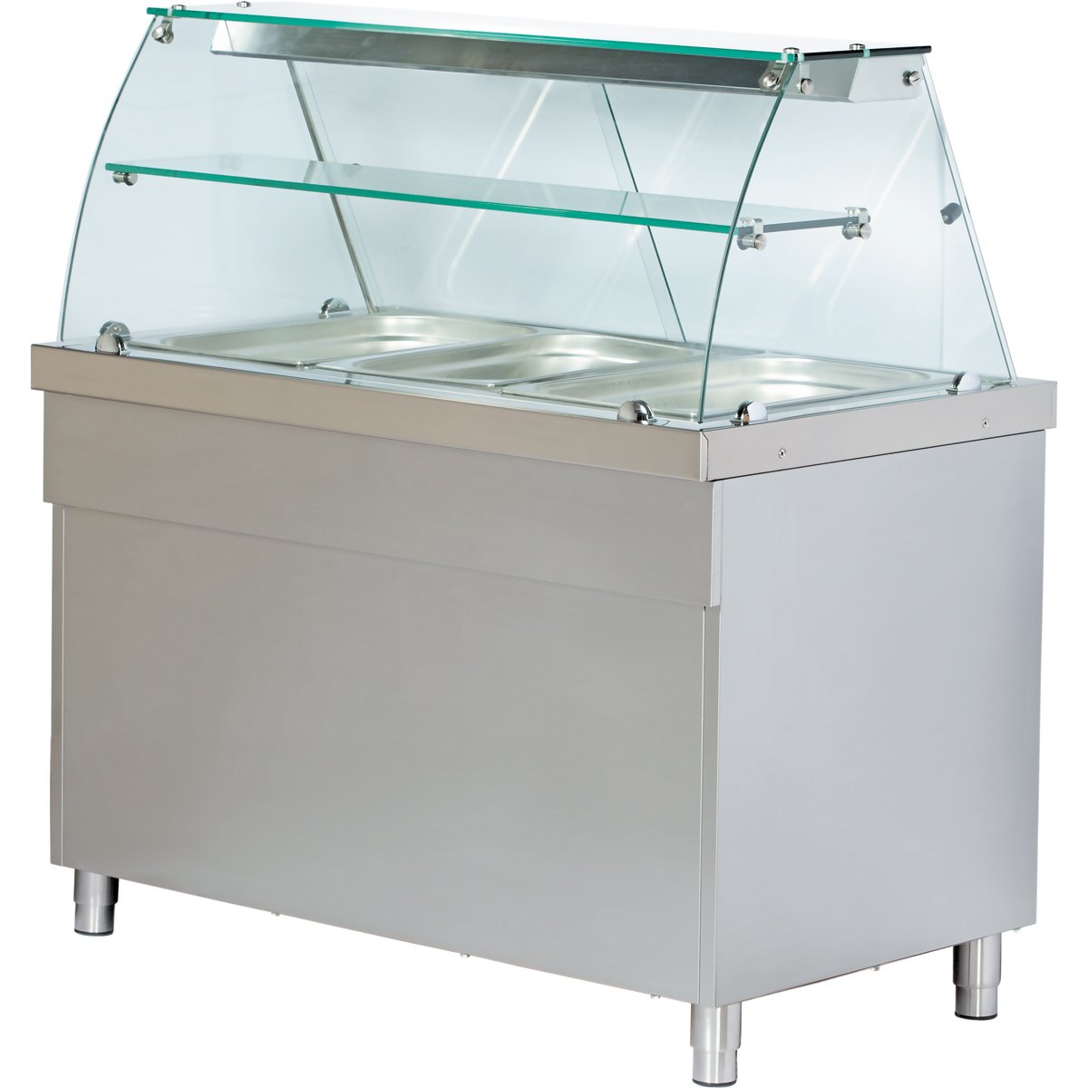 Refrigerated serve over display counter Open cupboard Stainless steel 3xGN1/1 1250mm |  CSS711