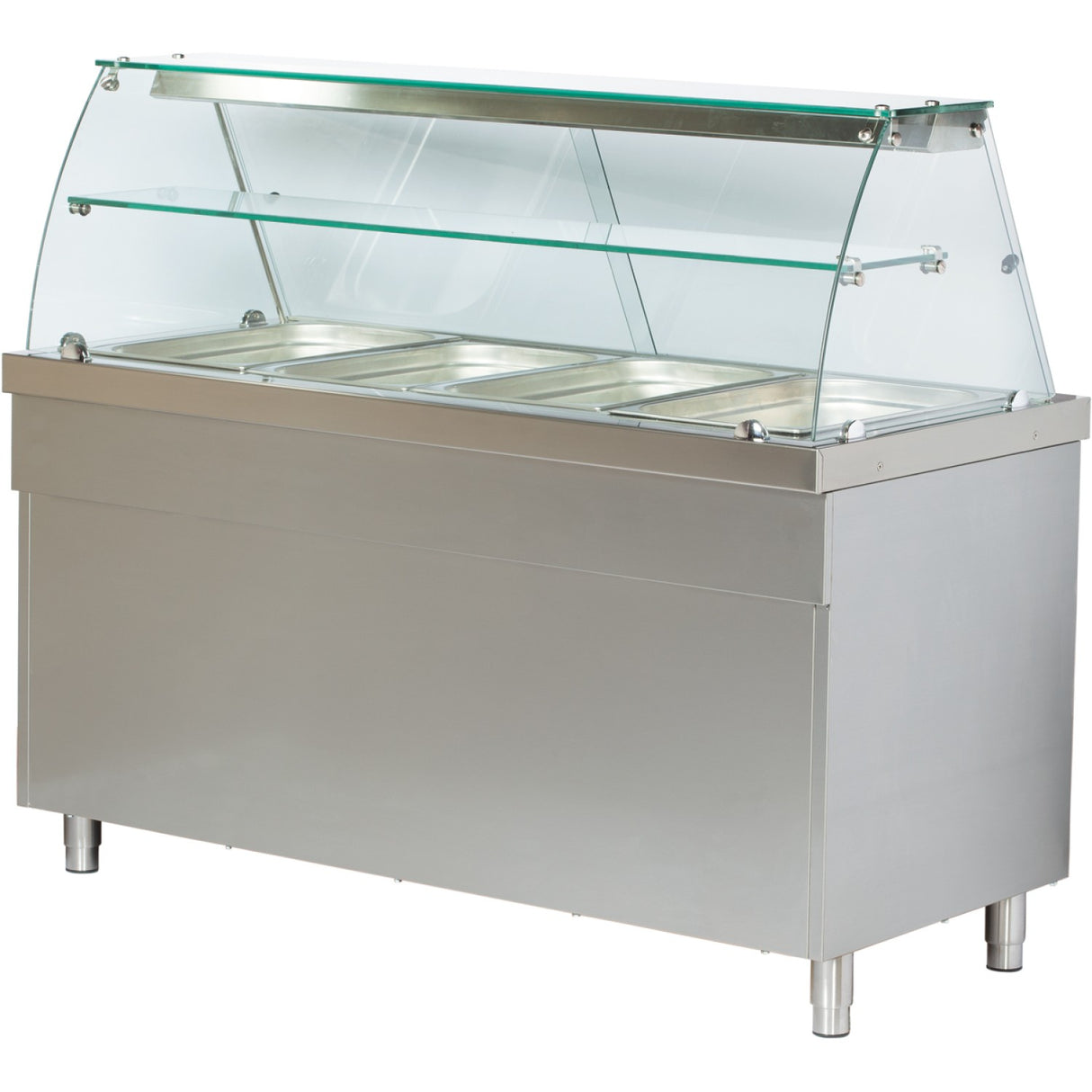 Refrigerated Serve Over Display Counter Open Cupboard Stainless Steel 4x Gn1/1 1570mm |  Css714