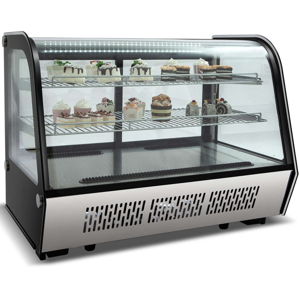Display Merchandiser Fridge 160 Litres 2 Shelves Stainless Steel |  Cw160 R