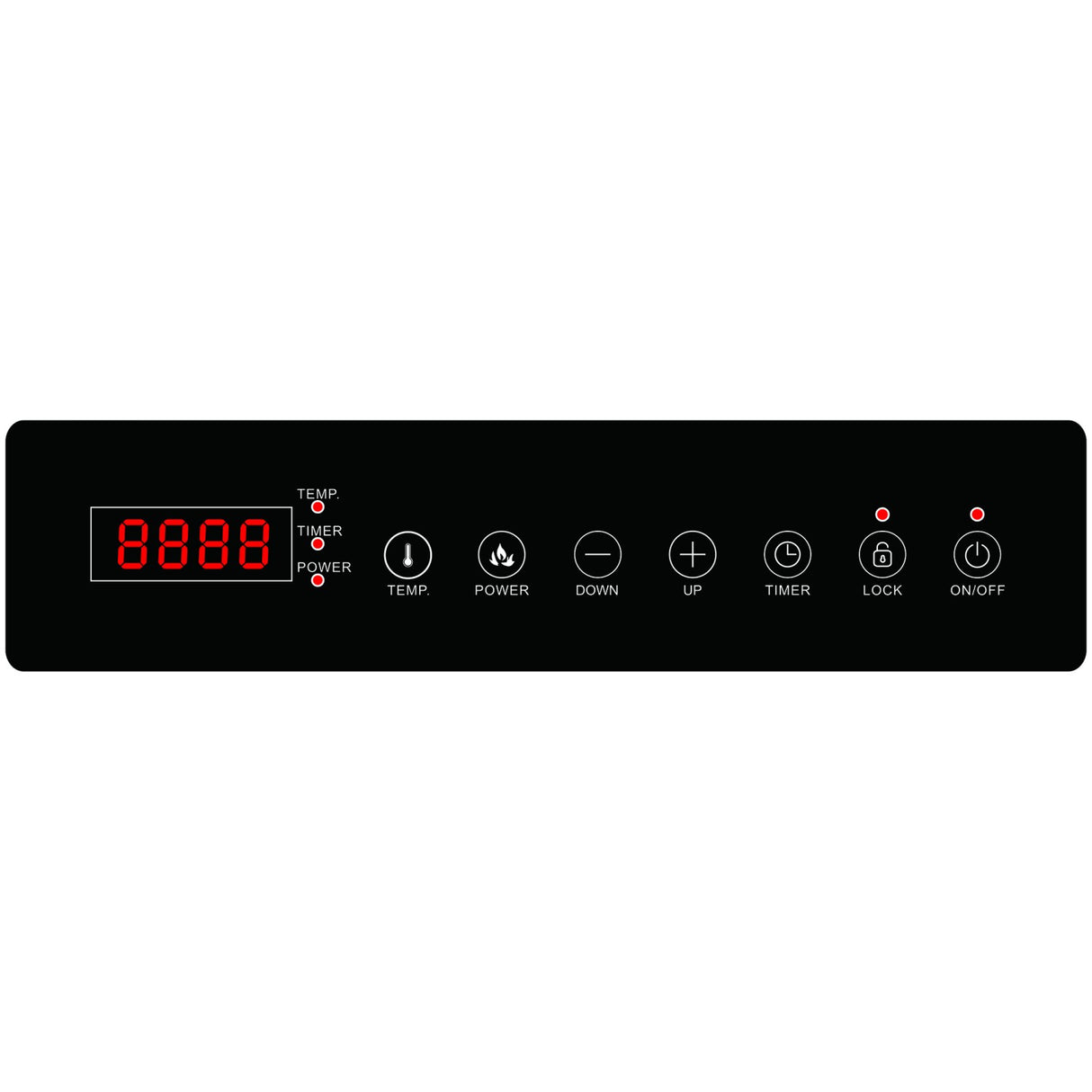 Commercial Countertop Double Front To Back Induction Cooker With Legs 7000 W (3500 W+3500 W) Touch Control Hardwired | Cx006