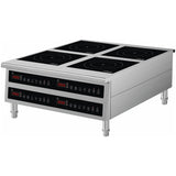 Commercial Countertop 4 Zone Induction Cooker With Legs 14k W (4 × 3500 W) Touch Control Hardwired | Cx140 A
