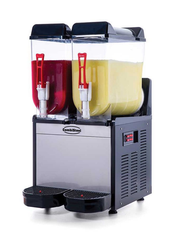 Revamp Your Refreshments with the Combisteel Dual 12L Countertop Slush Machine - Model 7065.0005