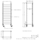 Premium Stainless Steel Baking Tray Trolley - 600x400 for Effortless Baking and Storage