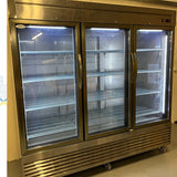 1800lt Commercial Upright Refrigerator Triple Glass Door Stainless Steel |  D83 Rgs3