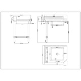 Commercial Stainless Steel Pass Through Dishwasher Table With Sink Left 914mm Width |  Dc1 T3036 Leftsink