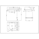 Commercial Stainless Steel Pass Through Dishwasher Table With Sink Right 914mm Width |  Dc1 T3036 Rightsink