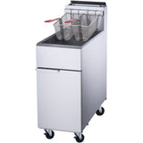 Twin Basket Professional Free standing Gas Fryer Single tank 22 litres 21kW |  DCF22L