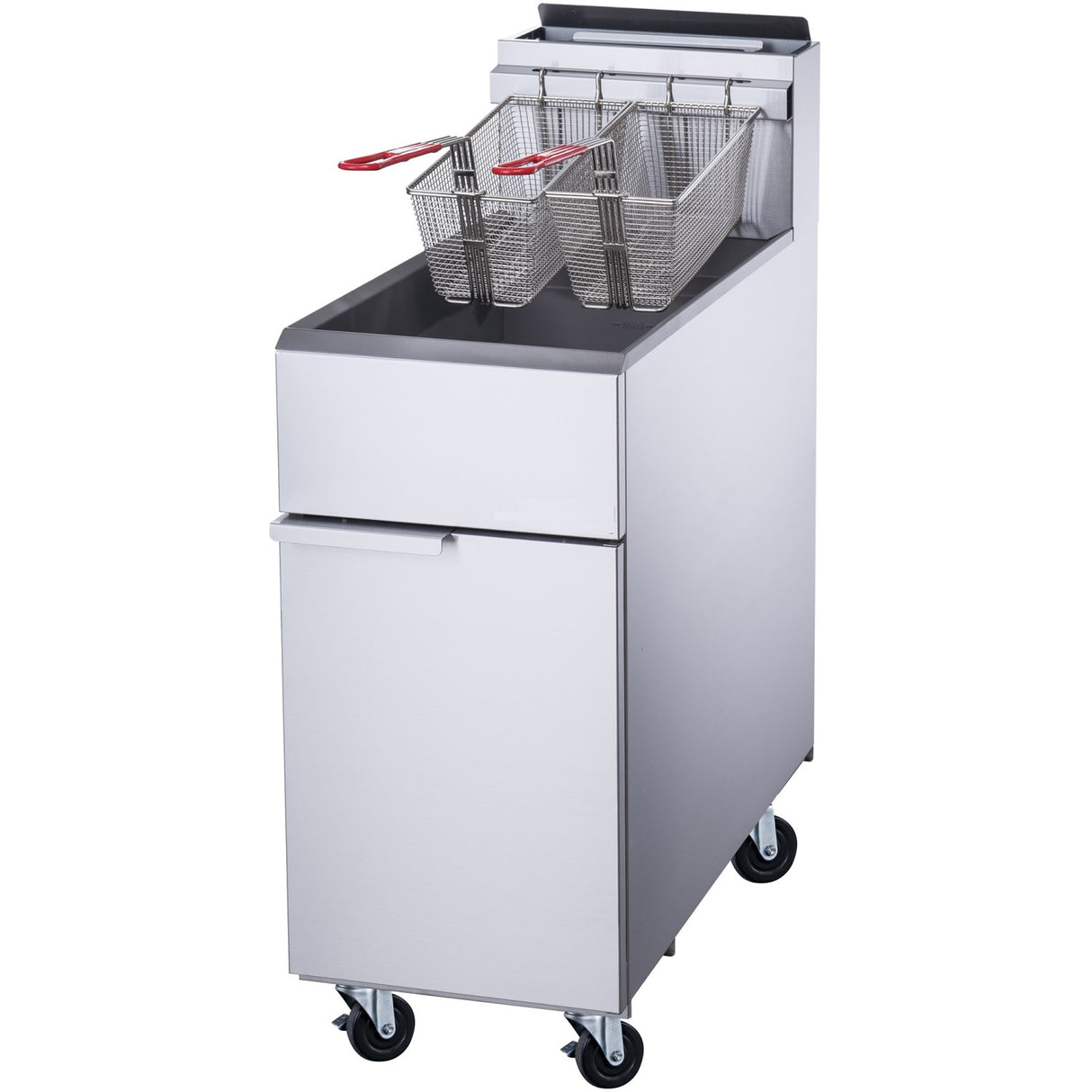 Twin Basket Professional Free Standing Gas Fryer Single Tank 25 Litres 21k W |  Dcf25 L