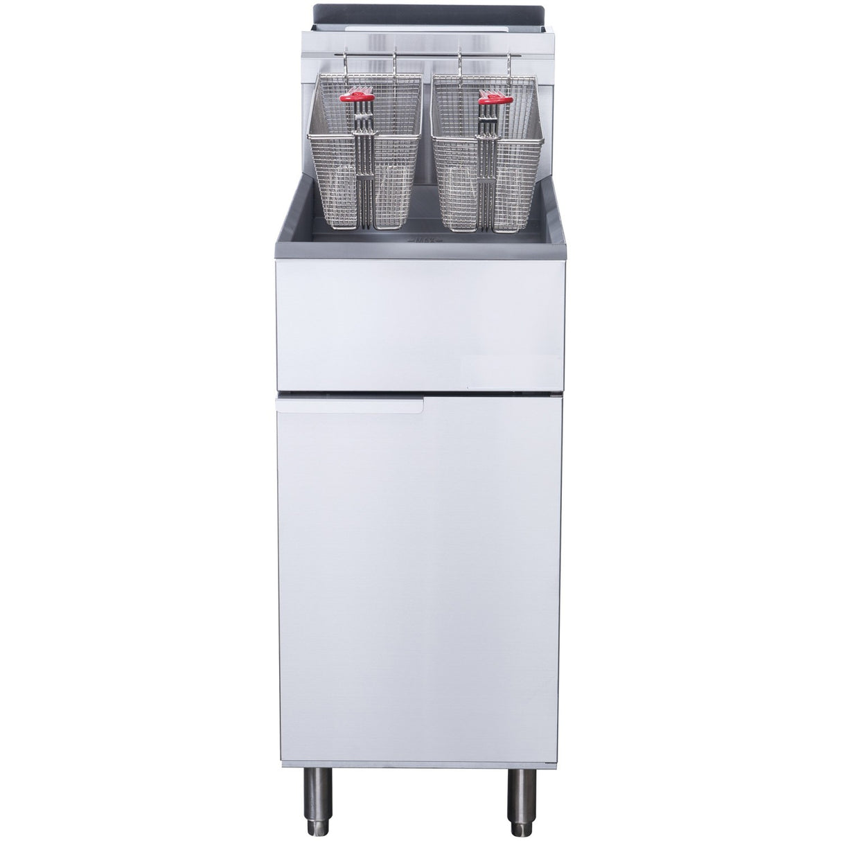 Twin Basket Professional Free Standing Gas Fryer Single Tank 25 Litres 21k W |  Dcf25 L