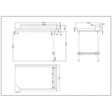 Commercial Stainless Steel Pass Through Dishwasher Table Right 1219mm Width |  Dcot3048 Right