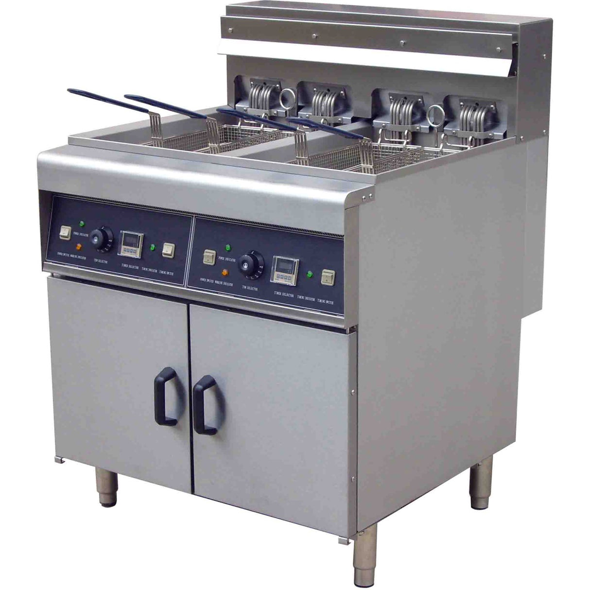 Professional Free Standing Electric Fryer Twin Tank 28L + 28L |  DF28L2