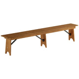 Vineyard Folding Bench 8ft Pine Wood 2400x300x457mm |  DGW00339612