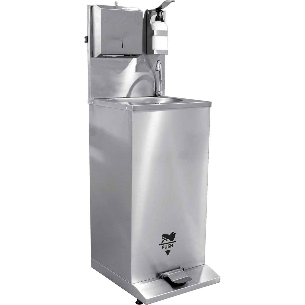 Mobile Disinfection Station Built In Water Supply Stainless Steel 500x655x1400mm |  Dke50 T