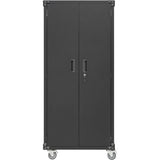 Commercial Storage Cabinet with wheels Black 800x420x1820mm |  DL10