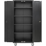 Commercial Storage Cabinet with wheels Black 800x420x1820mm |  DL10