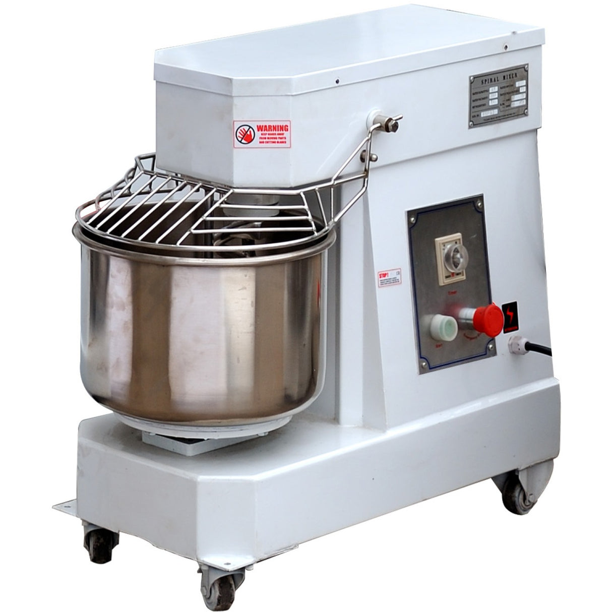 Professional Spiral Dough Mixer 10 Litres Fixed Head Fixed Bowl 1 Speed | Dn10