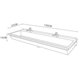 Commercial Wall Mounted Stainless Steel Hand Wash Trough Sink With Twin Taps 1200×370×130mm | Dng402
