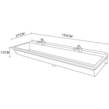 Commercial Wall Mounted Stainless Steel Hand Wash Trough Sink With Twin Taps 1500×370×130mm | Dng404