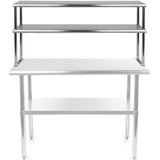 Double Tier Overshelf Stainless Steel 1800x300x800mm |  Dos300 X1800