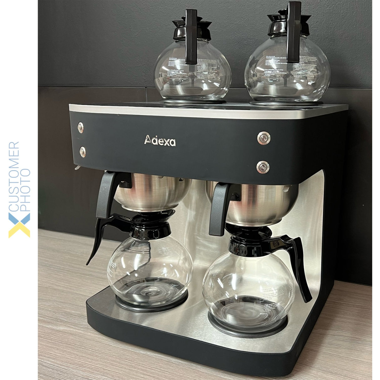 Commercial Twin Filter Coffee Maker Manual Fill 4 Glass Jugs 4 Hotplates |  Drb686 P