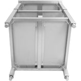 Commercial Work Table Stainless Steel 3 Tiers Backsplash Square Legs 2200x600x900mm |  Dw3 T22060 B