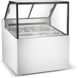 Professional Gelato &Amp; Ice Cream Serving Display Counter 7 Tubs Straight Front | Dw7