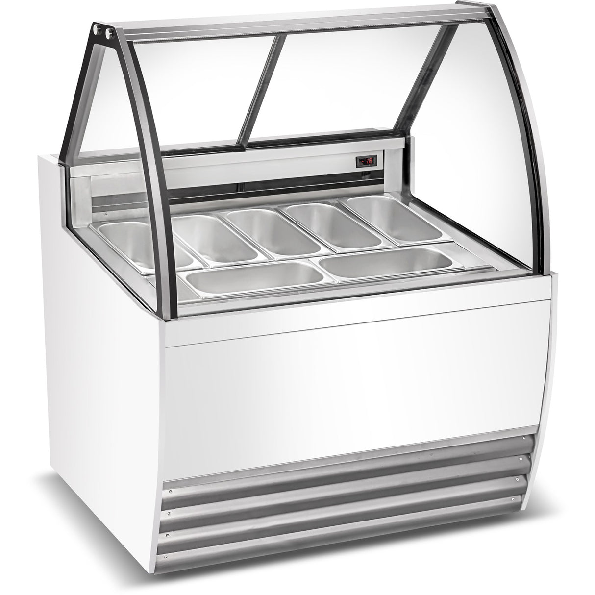 Professional Gelato &Amp; Ice Cream Serving Display Counter 7 Tubs Curved Front | Dw7 R