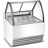 Professional Gelato &Amp; Ice Cream Serving Display Counter 7 Tubs Curved Front | Dw7 R