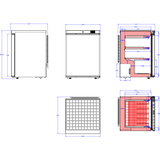 200lt Commercial Freezer Undercounter White Single Door |  Dwf200 W