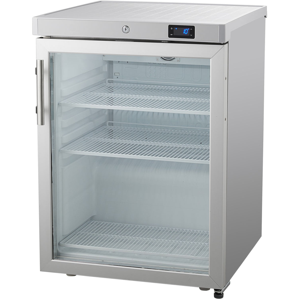 200lt Commercial Refrigerator Undercounter Stainless Steel Single Glass Door |  Dwr200 Gss