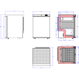 200lt Commercial Refrigerator Undercounter Stainless Steel Single Door |  Dwr200 Ss