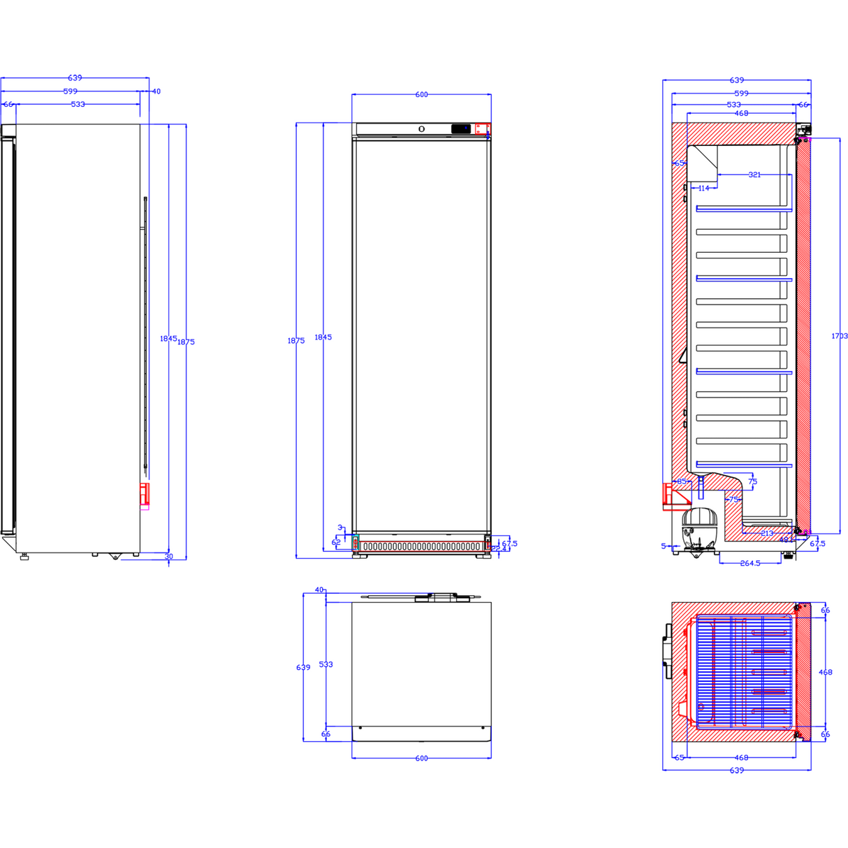 400lt Commercial Refrigerator Upright Cabinet Single Door White |  Dwr400 W