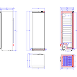400lt Commercial Refrigerator Upright Cabinet Single Door White |  Dwr400 W