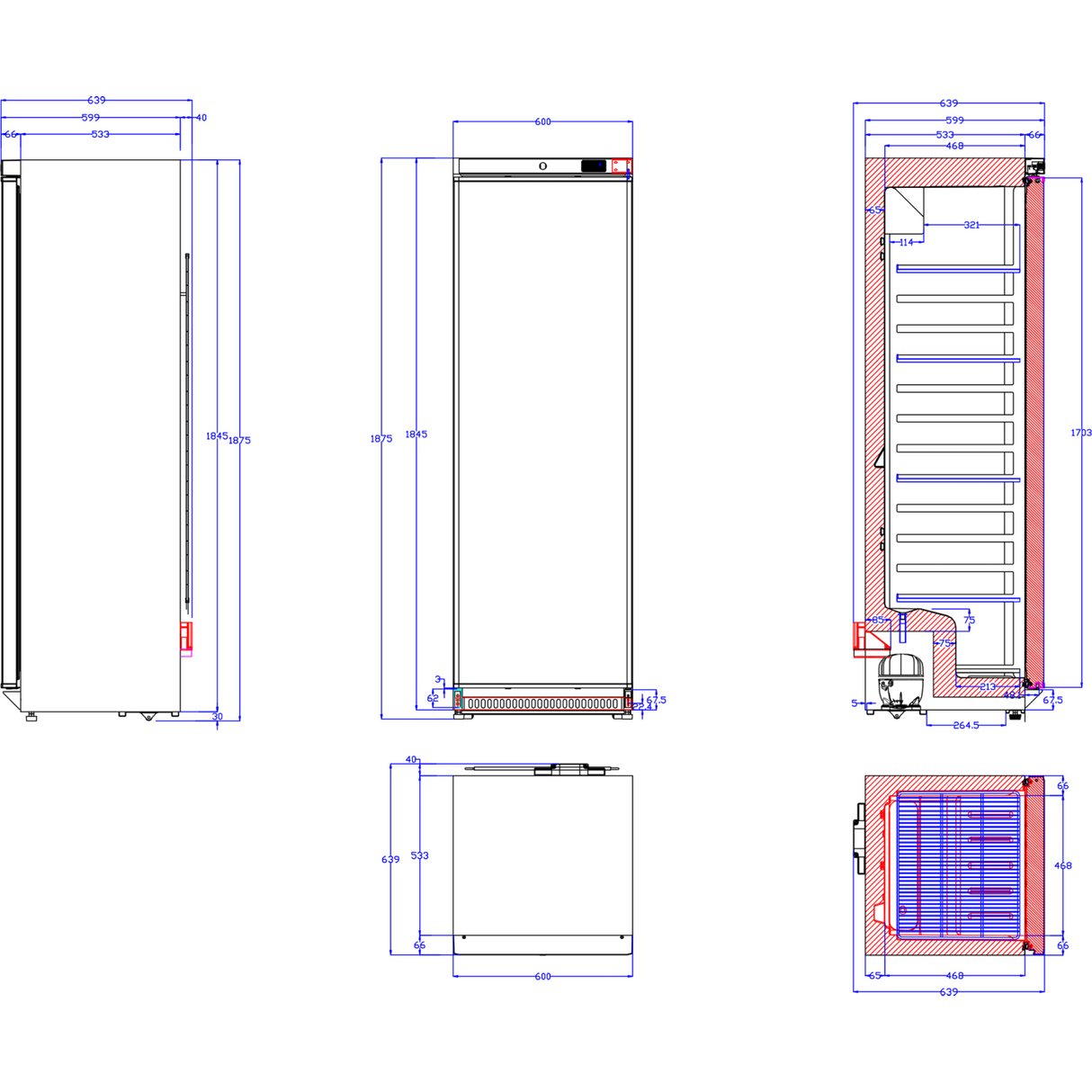 400lt Commercial Refrigerator Stainless Steel Upright Cabinet Single Door |  Dwr400 Ss