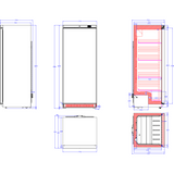 600lt Commercial Refrigerator Stainless Steel Upright Cabinet Single Door |  Dwr600 Ss