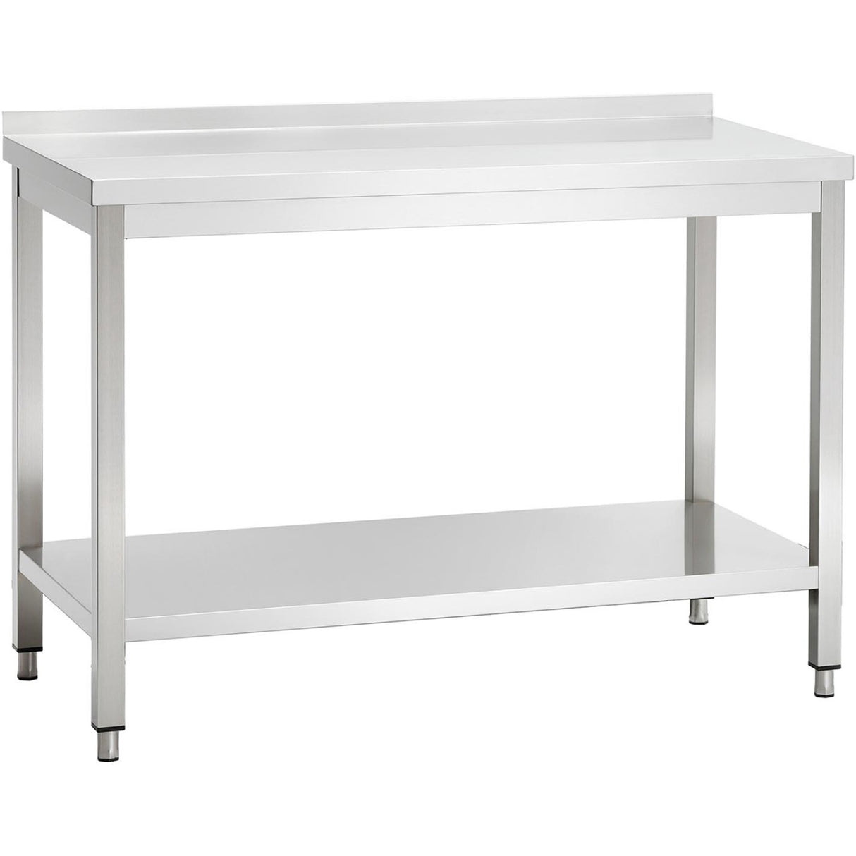 Professional Work table Stainless steel Bottom shelf Upstand 600x700x850mm |  VT67SLB