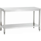 Professional Work Table Stainless Steel Bottom Shelf 600x600x850mm |  Vt66 Sl