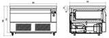 Versatile Combisteel Dual Temperature Counter Fridge Freezer with Single Drawer - Perfect for GN 1/1 Catering Needs! Model 7450.0230