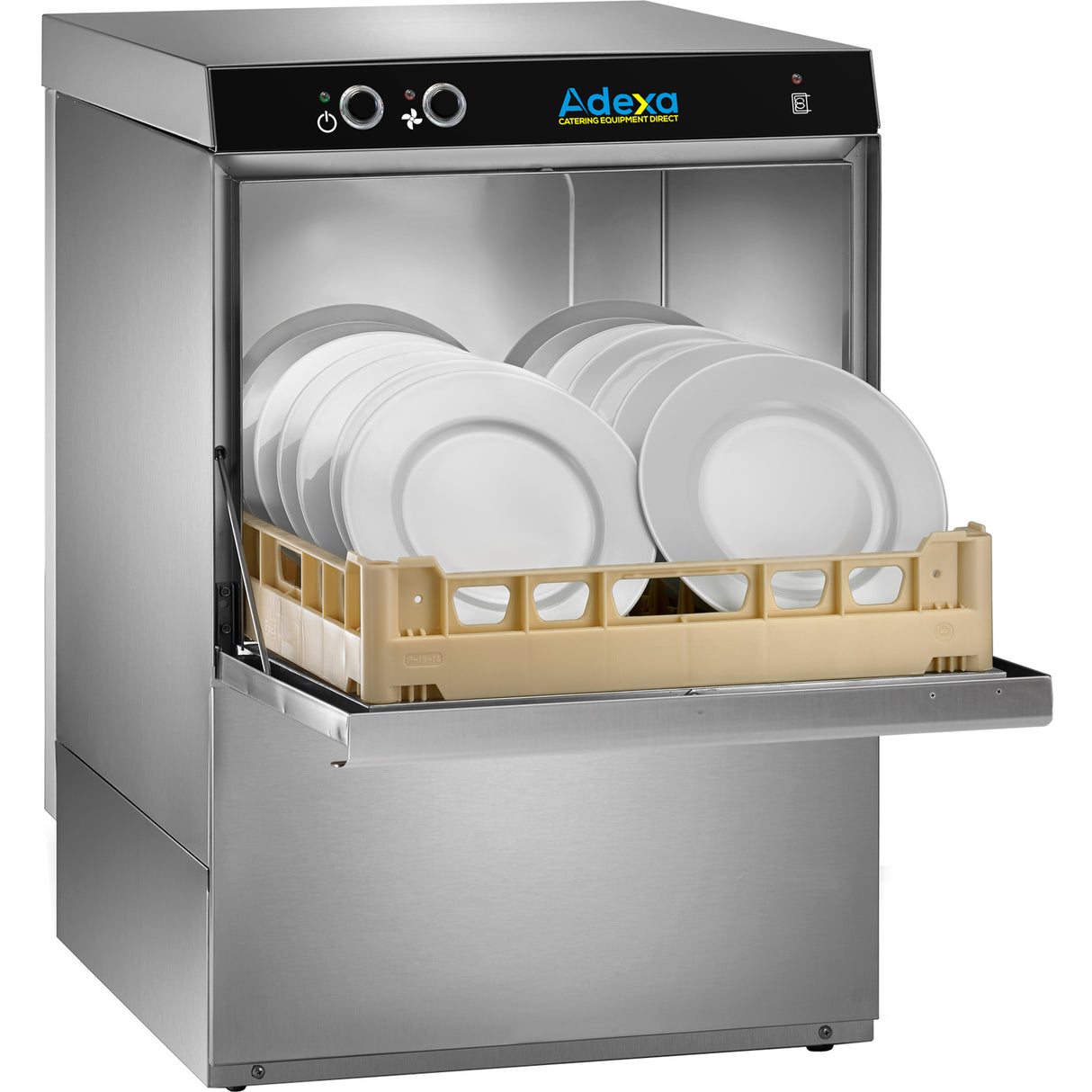 Commercial Dishwasher Premium 500mm Basket 20 Baskets/Hour Built In Water Softener Break Tank Drain Pump Detergent Dosing Pump |  Adx50 Bws