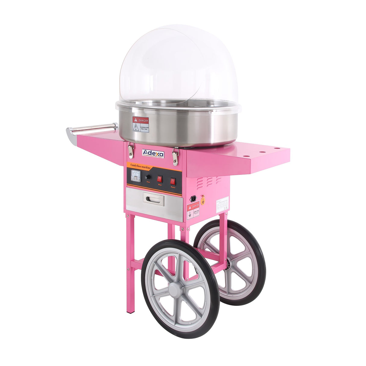 Candy Floss Machine with Cart 60pcs/hr 520mm |  HEC03C