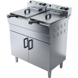 Commercial Fryer Double Electric 2x16 Litre 6k W Free Standing |  Ef162 Vc